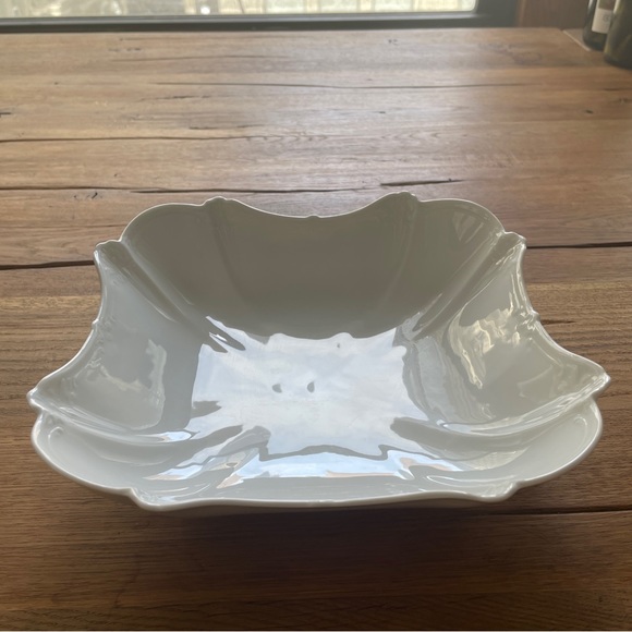 Tirschenreuth Bavaria Baroness White Square Bowl Large 9” Size EUC - Picture 1 of 6
